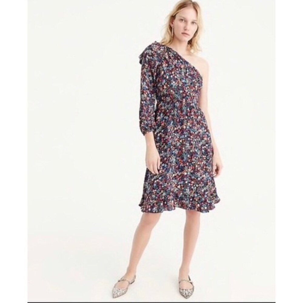 J.‎ Crew one shoulder kaleidoscope star dress size 00